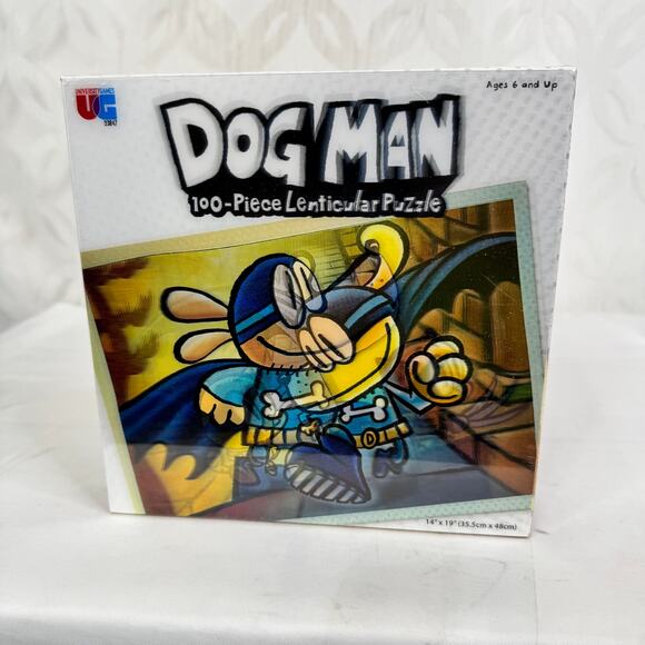 5 for $25| University Games Dog Man Adventures Lenticular Jigsaw Puzzle: 100 Pcs - Picture 5 of 5